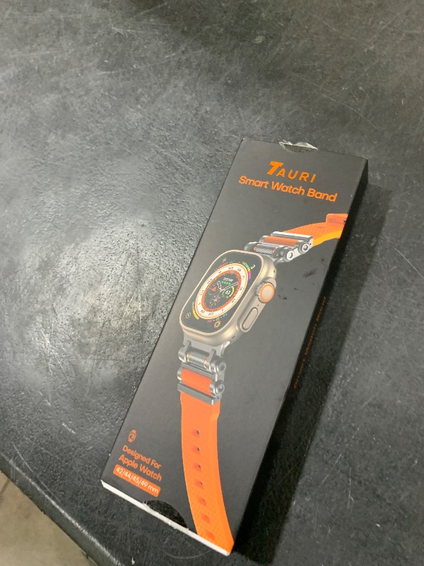 Photo 1 of TAURI Silicone for Apple Watch Bands Ultra 3/2/1 49mm [Liquid Silicone Strap + Stainless Steel Metal Connector] Sport Band for Series 11/10/9/8/7/6/5/4/ SE3/2 46/45/44mm Men, Navy Blue