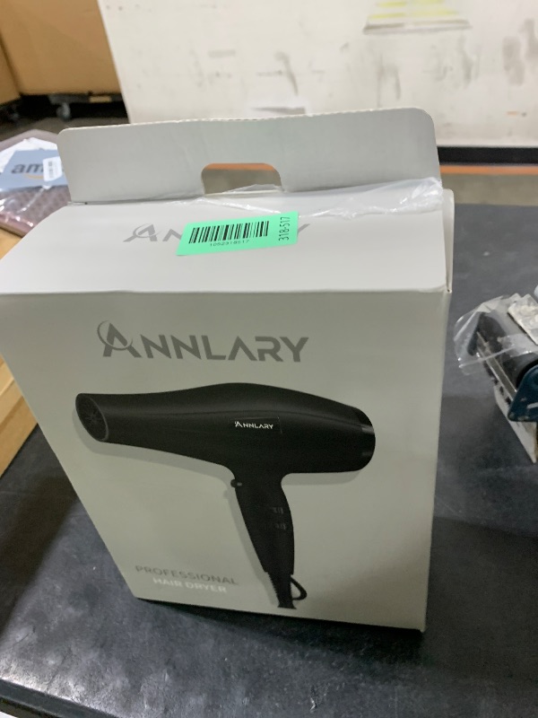 Photo 1 of ANNLARY Ionic Hair Dryer with Diffuser, Blow Dryer, Professional 1875W Powerful AC Motor Hairdryer with 8.2Ft Cord for Women & Men, Fast-Drying Blow Dryer with Nozzle for Home, Salon
