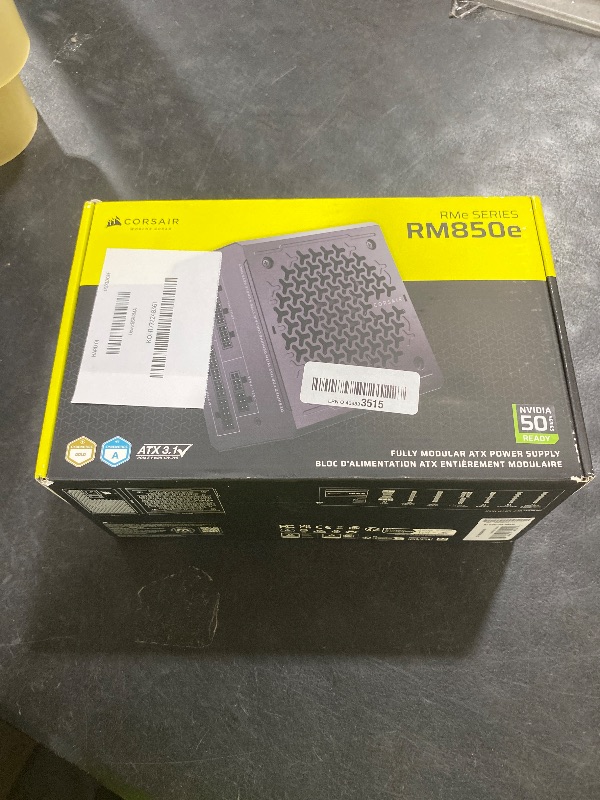 Photo 1 of CORSAIR RM850e (2025) Fully Modular Low-Noise ATX Power Supply with 12V-2x6 Cable – ATX 3.1 & PCIe 5.1 Compliant, Cybenetics Gold Efficiency, 105°C-Rated Capacitors, Modern Standby Mode – Black
