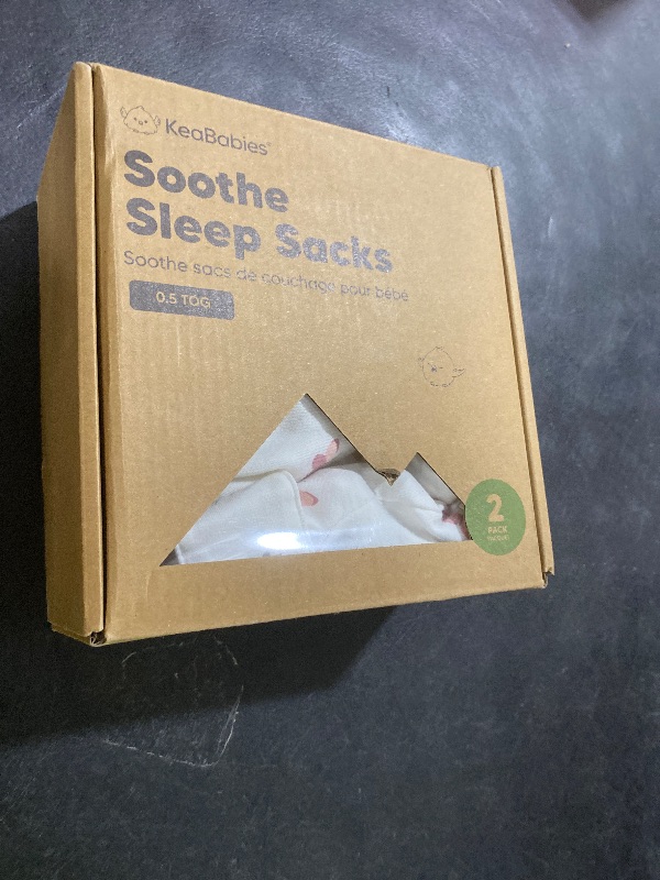 Photo 1 of 2-Pack Organic Baby Sleep Sacks, 100% Cotton - Soft & Breathable 0.5TOG Baby Wearable Blanket, Toddler Sleeping Sack 6-18 months, Easy to Wear Transitional Swaddles for Newborns (Butterflies, M)
