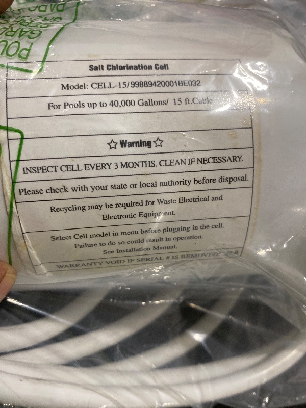 Photo 1 of Autoverve T-15 Pool Salt Turbo Cell Chlorinator Generator Replacement Part Fit for Hayward T Cell T15 TCEll940 TCELL 940 T-CELL-15 SWP W3T-CELL-15 Aqua Rite 40K Gallon Inground Water Chlorine System