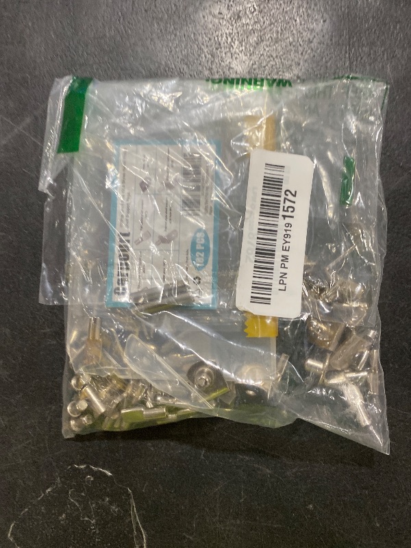 Photo 1 of 102Pcs Shelf Pins Pegs Kit,6 Styles Nickel Plated Shelf Support Pegs,Bookshelf Pegs for Shelves,L-Shaped Clips with Rubber Sleeve,Shelf Pins Holders for Furniture Glass Corner & Closet(5mm & 1/4inch)