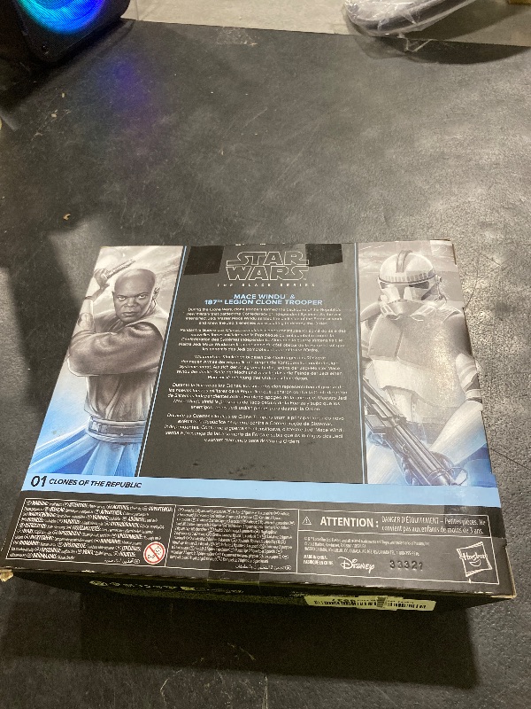 Photo 1 of STAR WARS The Black Series Mace Windu & 187th Legion Clone Trooper 6-Inch Scale Action Figure Set Clones of The Republic (G0212)

