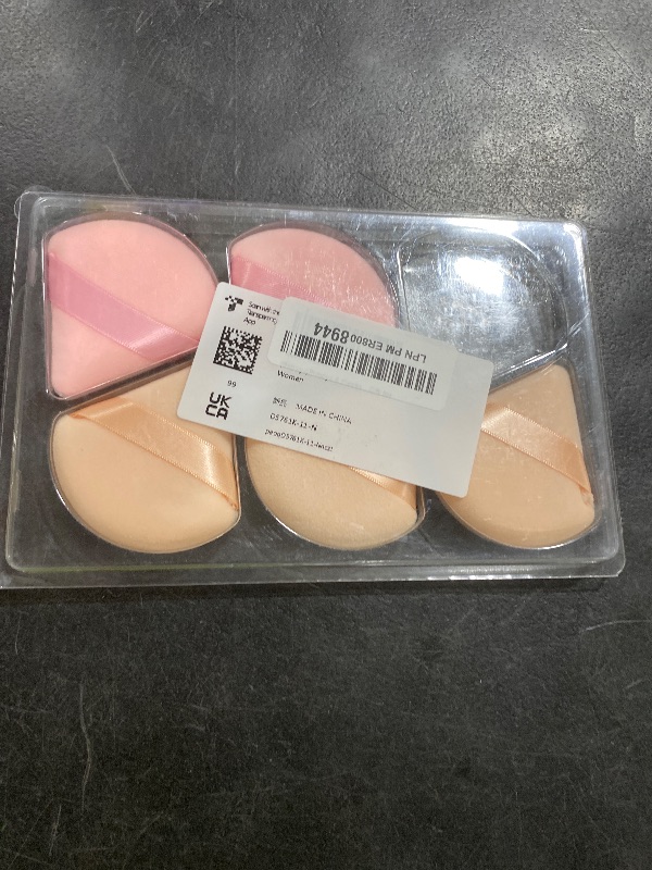 Photo 1 of Pimoys 6 Pieces Powder Puff Face Triangle Makeup Sponge Soft Powder Puffs for Loose Powder Foundation Sponge Setting Powder Puff Makeup Tool, Stocking Stuffers Gift for Women