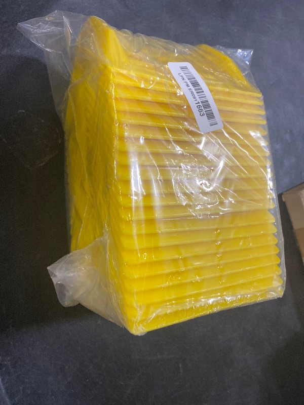 Photo 1 of ENJ 20 Pack Flatbed Edge Protector, Edge Corner Tie Down Protector for Up to 4 Inch Straps, Protects Cargo Edges, Flatbed Accessories Plastic Protector (yellow)