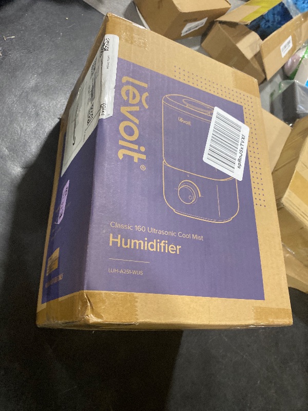 Photo 1 of LEVOIT Top Fill Humidifiers for Bedroom, 2.5L Tank for Large Room, Easy to Fill & Clean, 28dB Quiet Cool Mist Air Humidifier for Home Baby Nursery & Plants, Auto Shut-off and BPA-Free for Safety, 25H