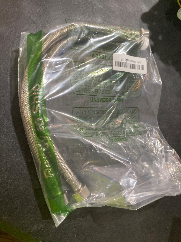 Photo 1 of uxcell Faucet Supply Line Connector G1/2 Female x G1/2 Male 16 Inch Length 304 Stainless Steel Hose 2Pcs