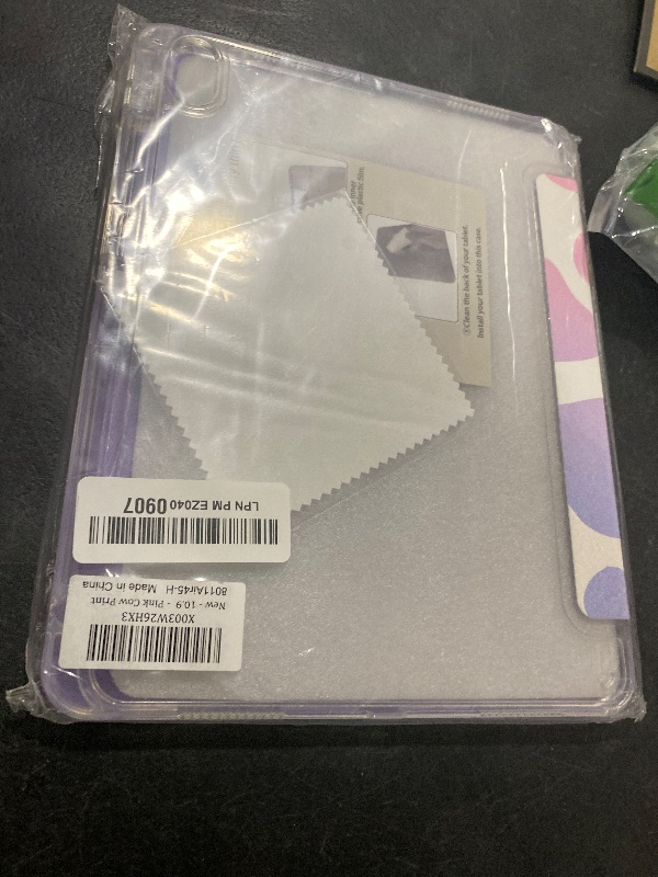 Photo 1 of Feams Slim Case for iPad Air 11-inch M3 2025 / M2 2024, iPad Air 5th Generation 2022 / iPad Air 4th Generation 2020 10.9 Inch Case Clear Back with Pencil Holder & Auto Sleep, Pink Purple Cow Print