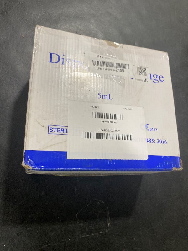 Photo 1 of 100 Pack Disposable 5ml/cc Lab Syringes with 22Ga 1.25 Inch Needle Luer Lock, Individually Sealed Packed