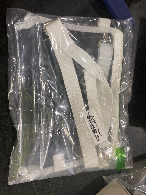 Photo 1 of Bagenius Clear Purse Stadium Approved for Women, Transparent Clear Bag with Removable Straps for Work Festival Sporting Events and Concert - White