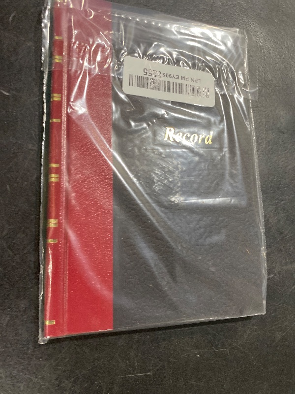 Photo 1 of Boorum & Pease 96304 Record/Account Book, Black/Red Cover, 144 Pages, 5 1/4 x 7 7/8