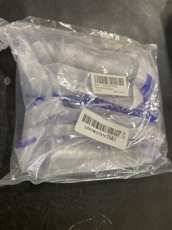 Photo 1 of 5 Pack Plastic 30ml Syringes with Cap, Sterile Syringe Individually Packaged for Labs, Liquid Measuring, Feeding Pets, Oil or Glue Applicator