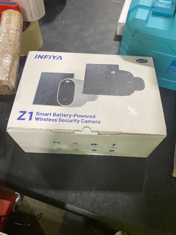 Photo 1 of INFIYA Security Cameras Wireless Outdoor-Solar&Battery Powered 2K 2.4G Cameras for Home Security, Instant Alert, AI Human Detection, Color Night Vision, 2-Way Talk, SD Storage, Work with Alexa, Z1 4P
