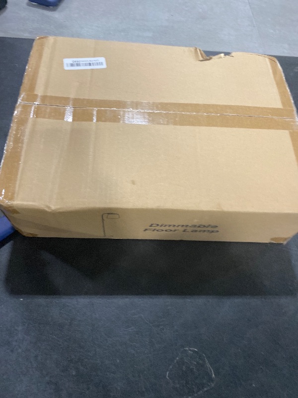 Photo 1 of ?Upgraded? Dimmable Floor Lamp, 1000 Lumens LED Edison Bulb Included, Arc Floor Lamps for Living Room Modern Standing Lamp with Gray Shade, Tall Lamps for Living Room Bedroom Office Dining Room