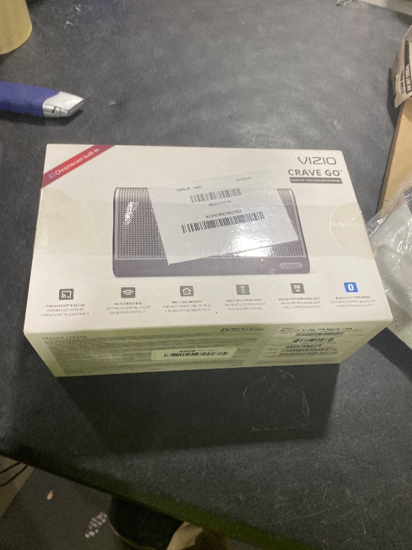 Photo 1 of VIZIO SP30-E0 Smart Cast Crave Go Multi-Room Wireless Speaker, Gray (2017 Model)