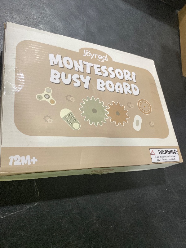 Photo 1 of Joyreal Montessori Busy Board for Toddlers - Wooden Sensory Board Activity Board for Fine Motor Skills, Travel Baby Busy Board Sensory Toys for Kids