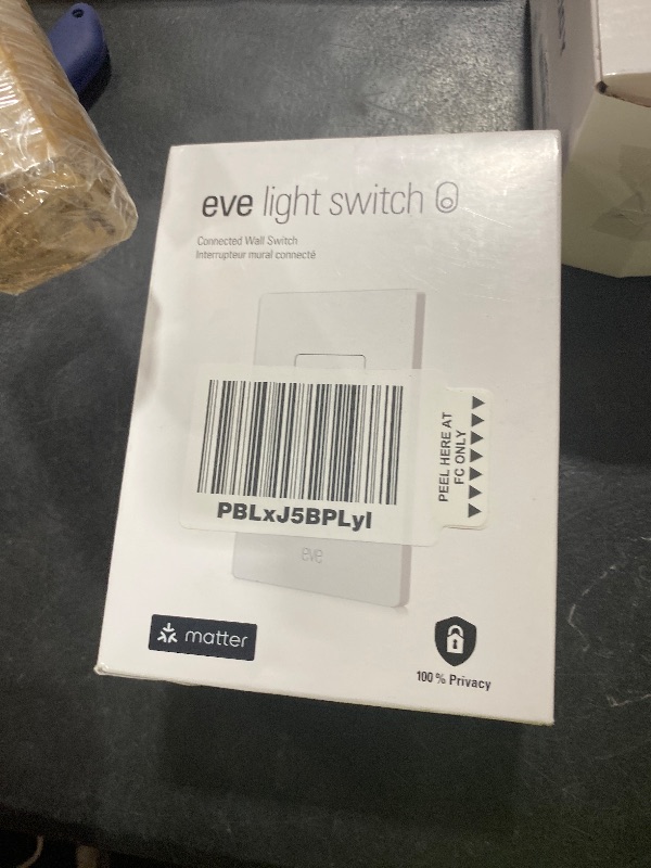 Photo 1 of Eve Light Switch (Matter) – Smart Wall Switch for Apple Home, Alexa, Google Home, SmartThings; for Single-Pole & 3-Way switches; Thread, Requires Thread Border Router & Neutral Wire; UL-Certified