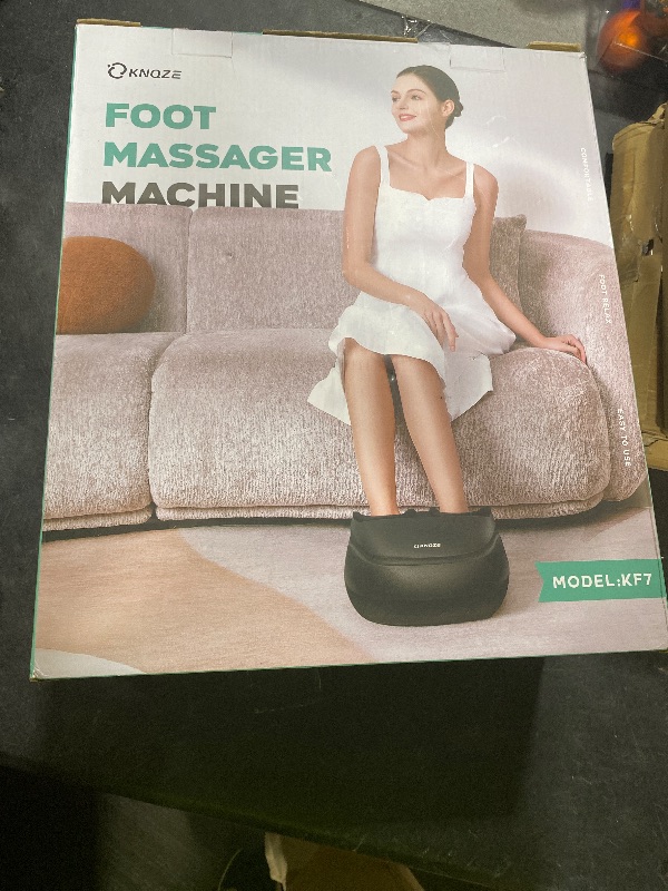 Photo 1 of Foot Massager Machine with Heat, Shiatsu Deep Kneading Foot Massager with Remote, Compression, Multi-Massage Modes, Auto-Off Timers, Gifts for Women Men