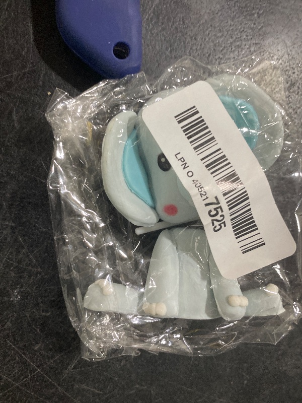 Photo 1 of Elephant Cake Decoration Mini Elephant Cake Topper Blue BABY Letter Cake Toppers Gold Blue White Pearl Ball for Baby Shower Boy Elephant Theme Birthday Party Supplies (BLUE)