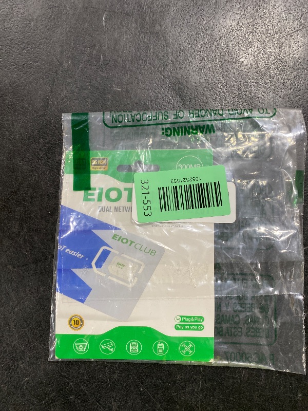 Photo 1 of Data only SIM Card - EIOTCLUB Triple Play SIM Card- US Coverage Nationwide Support for Security Camera/Hunting Camera/Router/Tablet etc, No Contract, No Phone Number