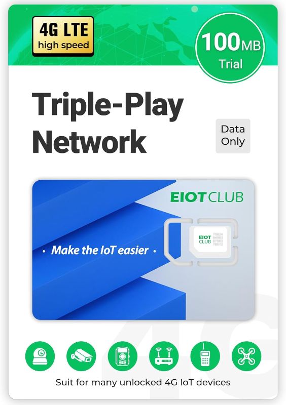 Photo 1 of Data only SIM Card - EIOTCLUB Triple Play SIM Card- US Coverage Nationwide Support for Security Camera/Hunting Camera/Router/Tablet etc, No Contract, No Phone Number