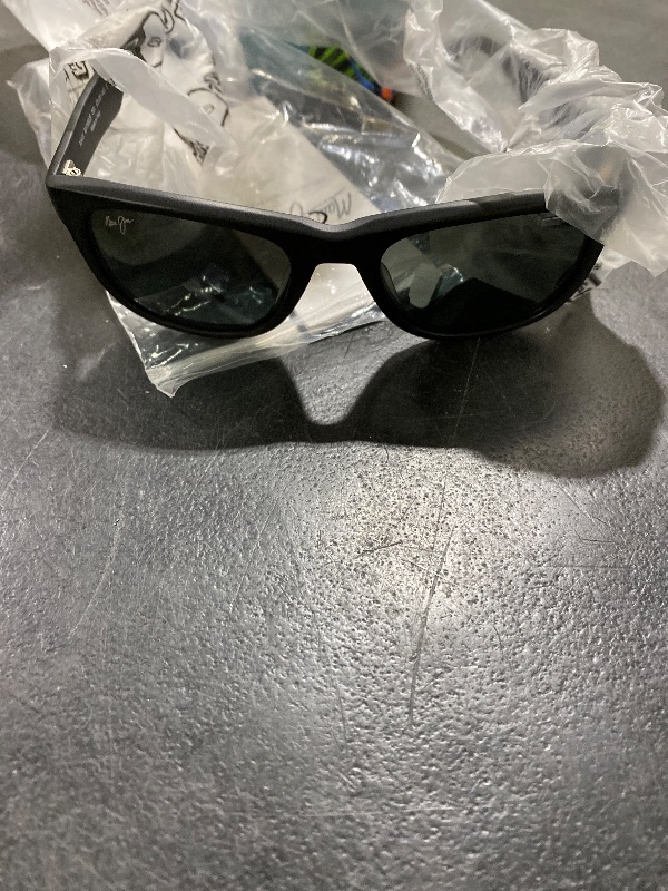 Photo 1 of Maui Jim Kikonia Rectangle Sunglasses, Matte Black/Neutral Grey Polarized, Small