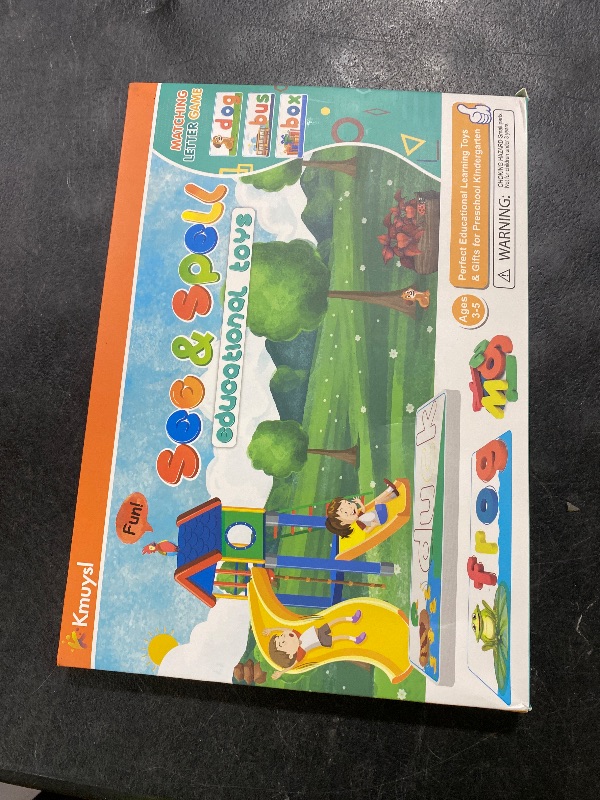 Photo 1 of KMUYSL Learning Toys for 2 3 4 5 6 Years Old Boys and Girls - See & Spell CVC Word Builders with Alphabet Cards for Kids, Preschool Learning Activities Toys, Idea Birthday Gifts for Age 2-4 4-6 Kids