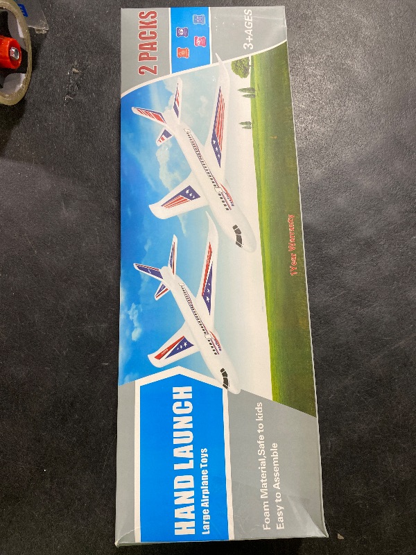Photo 1 of BooTaa 2 Pack 20" Airplane Toys - Large Foam Plane Gliders for Outdoor Play, Birthday Gifts for 3-10 Year Old Boys & Girls