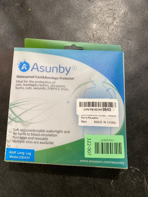 Photo 1 of Asunby Cast Covers for Shower Leg Adult Waterproof full Leg Protector Shower Bandage Wound Showering for Broken Leg Knee Foot Ankle Wound Burns Care Supplies, After Surgery Gifts,Reusable