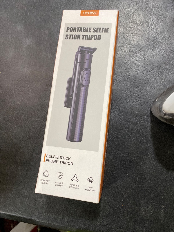 Photo 1 of Selfie Stick Travel Tripod for Cell Phone with Remote Control and Phone Holder, Extendable Selfie Stick for iPhone, iPhone Tripod for Video Recording, 50 Inch, Black