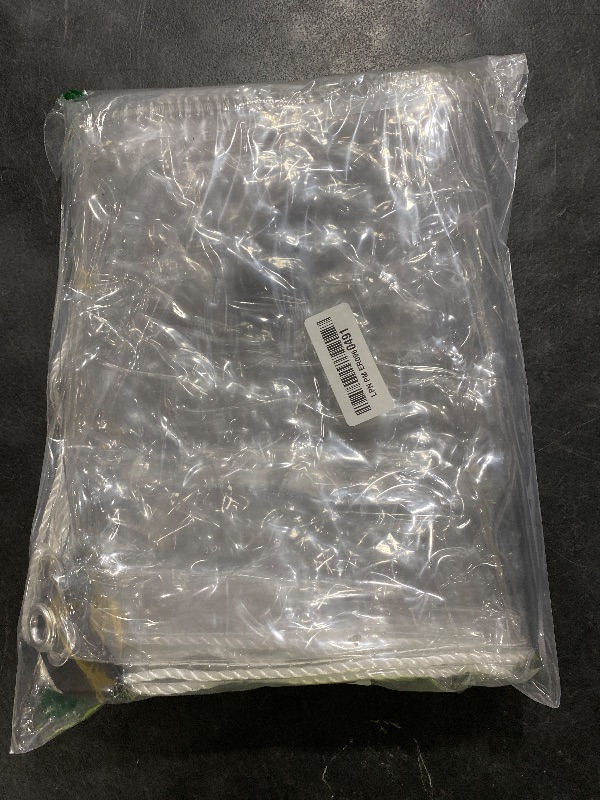 Photo 1 of Bntiomtet Clear Tarp 4x8 FT, Clear tarps Heavy Duty Waterproof, 14 Mil Vinyl Tarp with Metal Grommets, UV & Tear Resistant, for Porch, Outdoor, Patio