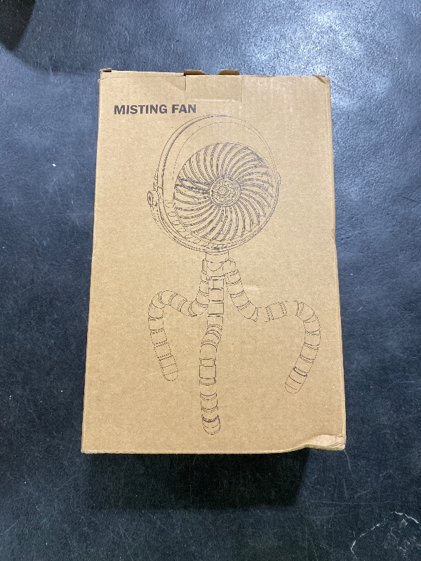 Photo 1 of 2025 Upgarded 4000mAh Misting Baby Stroller Fan, Rechargeable Battery Operated,Max 15Hrs Cooling,50ml Portable Water Sprayer Misting Fan with Flexible Tripod Clip on Car Seat Crib Treadmill Bunk Bed