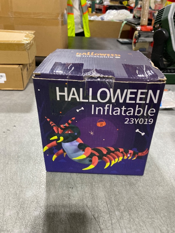 Photo 1 of DomKom Halloween Inflatable Decorations, 8FT Centipede Outdoor Holiday Decor Blow Up Halloween Yard Decor, LED Lights Inflatables Outdoor Garden Lawn Halloween Decor