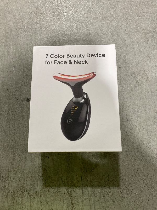 Photo 1 of ELISHINE Red-Light-Therapy-for-Face and Neck, 7 Color Light Based Facial Massager, Portable Skin Care Tool (Black)