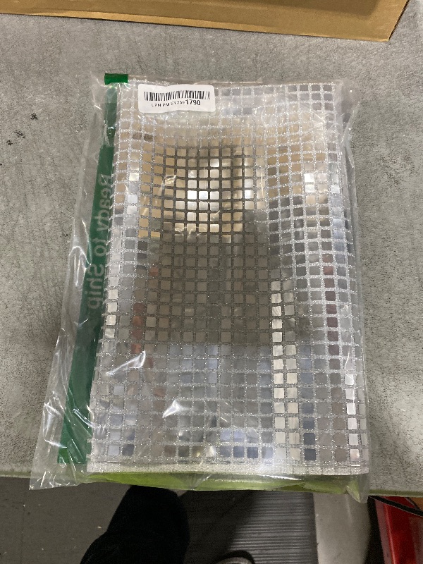 Photo 1 of 12x108 Inch Disco Ball Party Table Runner Silver Glitter Foil Table for Bachelorette Party 70's 80's Disco Ball Table Decorations (One Pack)