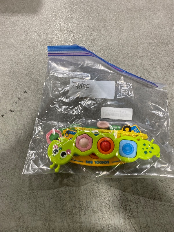 Photo 1 of 3PC Fidget Popper Sensory Baby Toys for Airplane Travel Essential Activities, Pop it Fidget Toys Montessori Toy Autism Autistic Gifts Stocking Stuffer for 12+ Month Babies Toddlers 1 2 3 Year Old