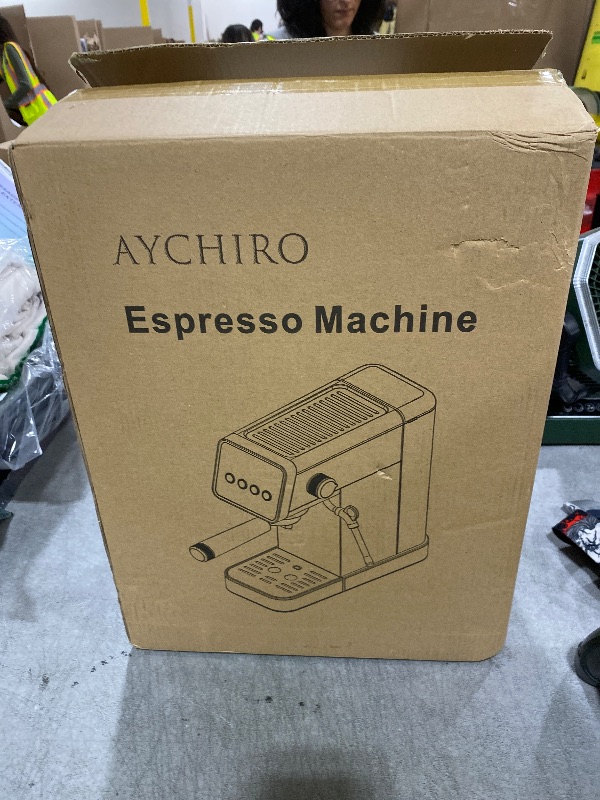 Photo 1 of AYCHIRO Espresso Machine with Steam Milk Frother,20 Bar Stainless Steel Coffee Maker for Latte & Cappuccino,Detachable Water Tank/Drip Tray, Hot Water Function for Home & Office Use