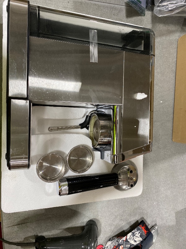 Photo 1 of AYCHIRO Espresso Machine with Steam Milk Frother,20 Bar Stainless Steel Coffee Maker for Latte & Cappuccino,Detachable Water Tank/Drip Tray, Hot Water Function for Home & Office Use