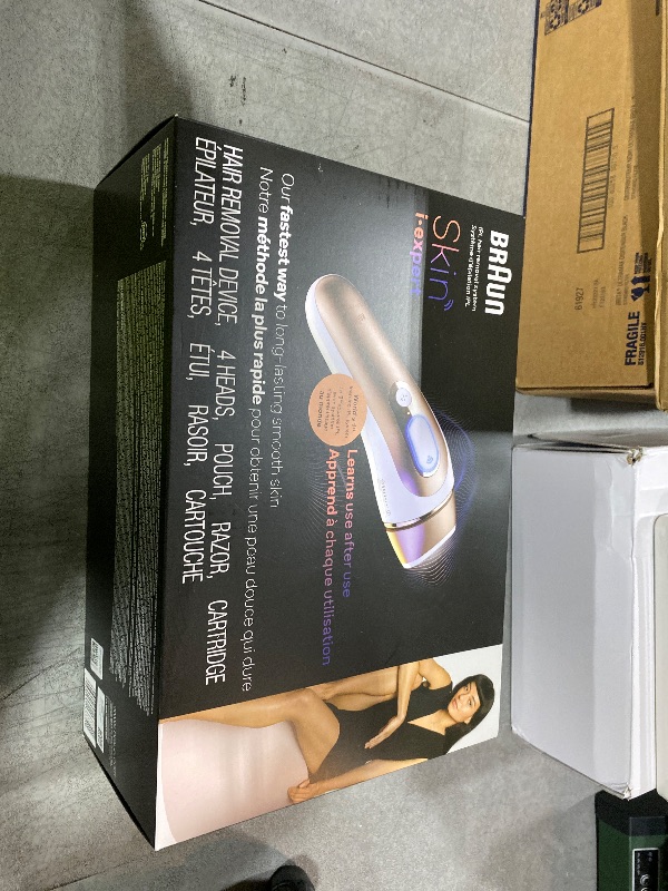 Photo 1 of Braun Smart IPL, Skin i·Expert Pro 7: at Home Laser Hair Removal, Permanent Visible Hair Reduction, Holiday Gifts for Women and Men with Free App, Vanity Case, Venus Razor, 4 Smart Heads, IPL7387