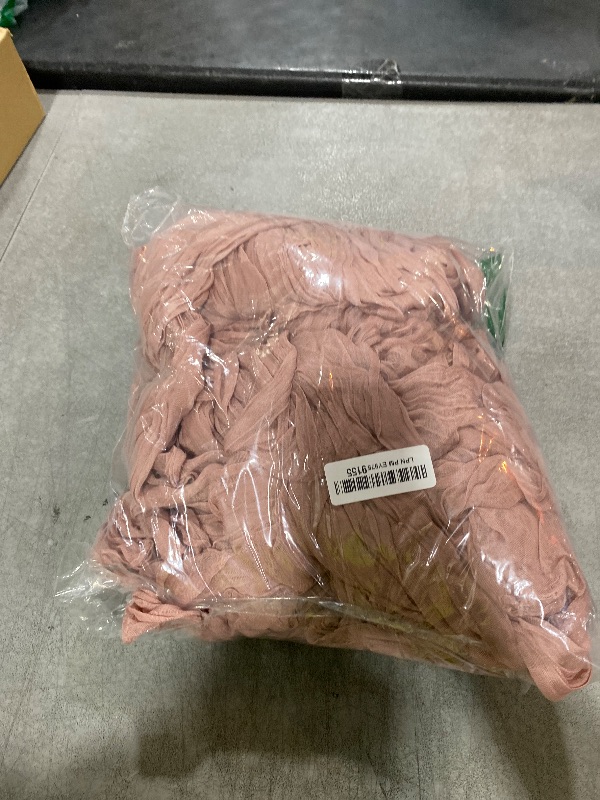 Photo 1 of 10 Pack Dusty Pink Cheesecloth Table Runner 10FT Boho Gauze Fabric Table Runner Vintage Rustic Sheer Runners for Wedding Party Bridal Baby Shower Long Table Decorations