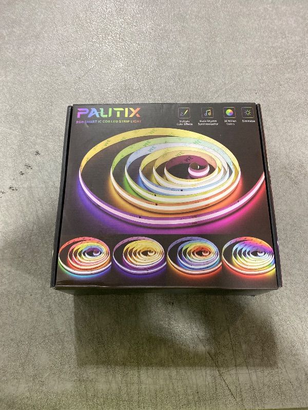 Photo 1 of PAUTIX RGB Smart IC COB LED Strip Lights,Work with Alexa/Google Assistant,20ft/6.1m Addressable UL-Listed 24V Chasing Color Flexible Tape Light Multicolor,for Cabinet,TV,Bedroom,Party DIY Decoration