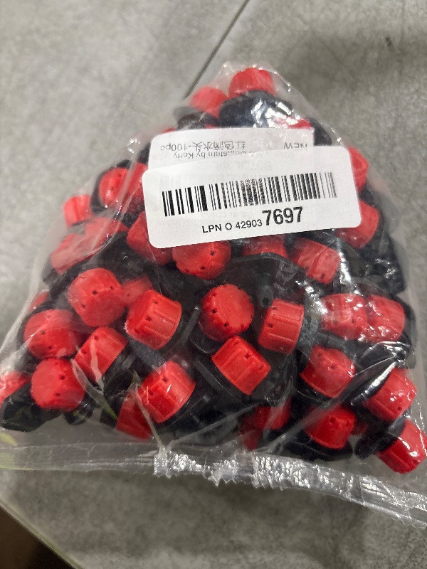 Photo 1 of 100pcs 360 Degree Adjustable Irrigation Drippers Sprinklers, 1/4 Inch Emitters Drip for Watering System by Korty