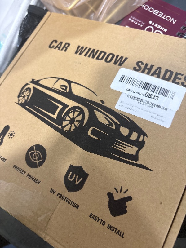 Photo 1 of COOCTECH Car Shades for Side Windows 19"x12"(4 Pack),Sun Shade for Car Window with 8 Suction Cups,Window Shades Can Blocks 99.98% UVR,Window Shade for Baby,Glare Shield Protection
