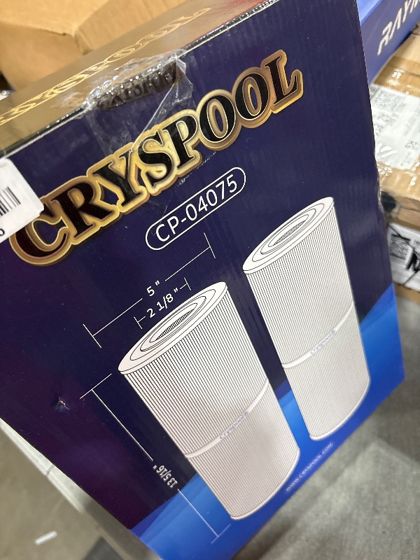 Photo 1 of Cryspool® 04075 Filter Compatible with C-4950, PRB50-IN, FC-2390, Guardian 413-212-02, J200 Series Filter, 03FIL1600, 373045, Cal Spa Hot Tub Filter, 50 Sq. Ft Spa Filter Cartridge, 2 Pack