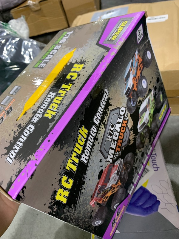 Photo 1 of Kidcia 1:16 Scale RC Monster Truck - 2.4GHz All Terrain Car for Kids 4-12, 20 Km/h Off Road RC Truck, Christmas or Birthday Gift