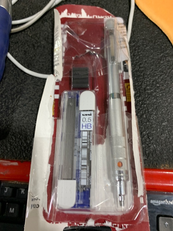Photo 1 of Uniball Kuru Toga Elite Mechanical Pencil Starter Kit with Silver Barrel and 0.5mm Tip; 60 Lead Refills; and 5 Pencil Eraser Refills; HB #2; Office Supplies; School Supplies; Drafting