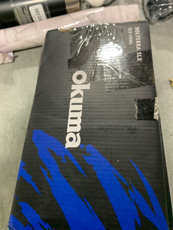 Photo 1 of Okuma Solterra SLX Single Speed Closed Wide Frame Lever Drag Saltwater Trolling Reel, SLX-50W, 420yds-80LB, Black
