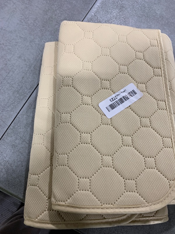 Photo 1 of Non-Slip Absorbent Washable Incontinence Pad underpad Seat 4-Layer Design Chair Absorbent Pads Protection - for Seniors, Adult, Children, or Pet Underpad Protection - Set of 2 (Beige, 21" L x 22" W)