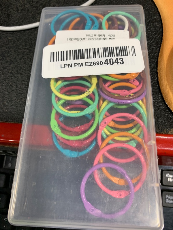 Photo 1 of 50pcs 1 inch Metallic Binder Rings for Index Cards Flashcards, 10 Colors Small Colorful Metal Steel Book Notebook Paper Rings Keychain Key Rings for School Office Home (50, 1 inch)