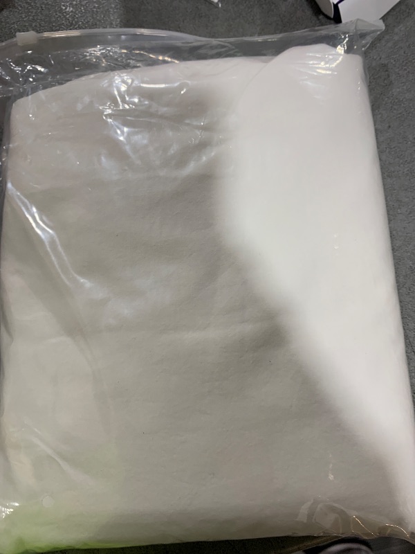 Photo 1 of F.Y.Dreams 100% Washed Cotton Duvet Cover for Weighted Blanket 48x72 inches with 8 Ties, Zipper on Long Side/White/Just Duvet Cover